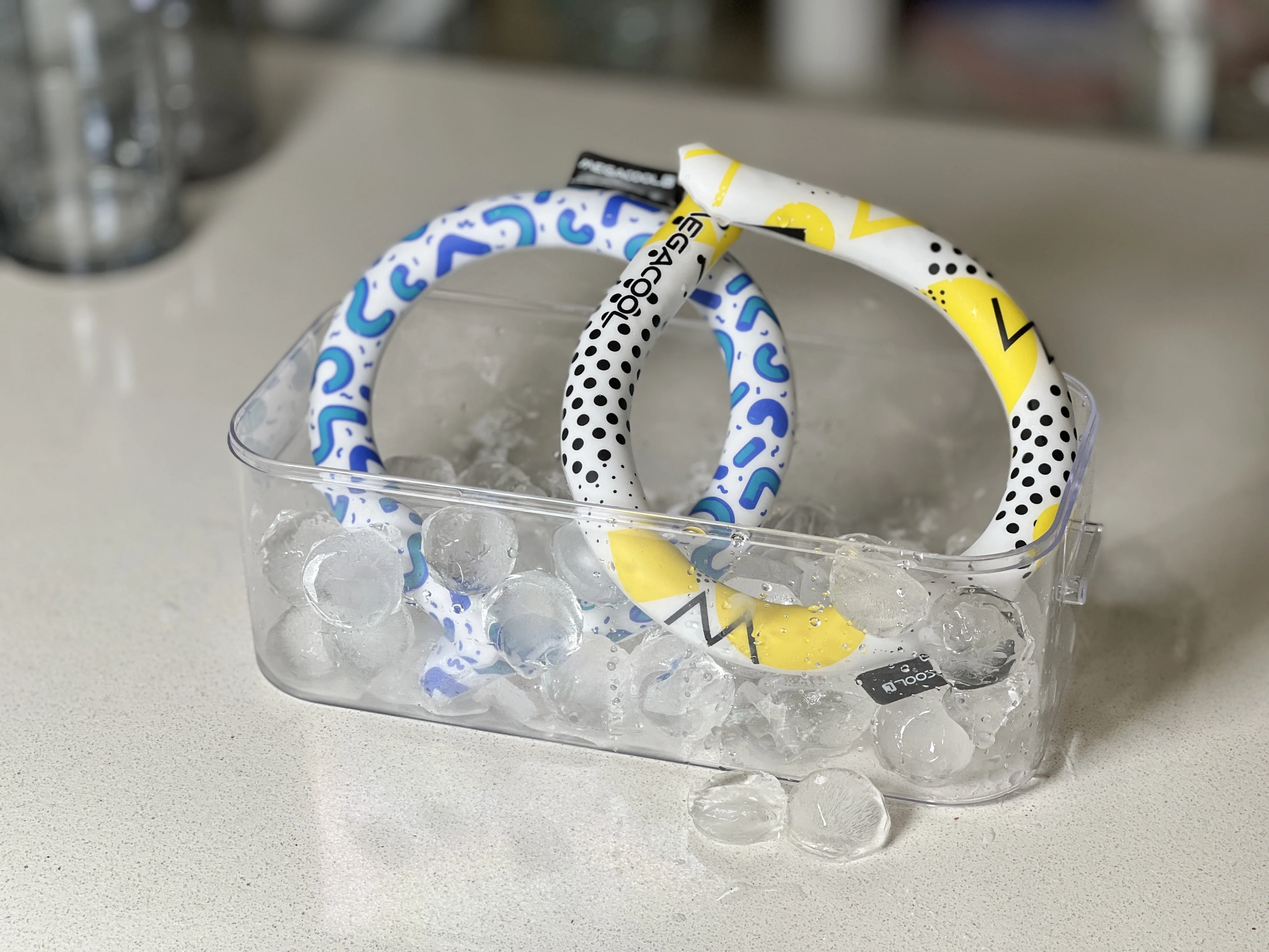 New Custom 2022 Ice Neck Blue Pattern Band Freezable Cooling Neck Band Neck Cooling Ring Protects children from heat stroke