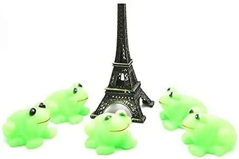 Mini Rubber Frogs for Bath Squeak and Float Frogs Swimming Bathtub Toys for Boys and Girls Birthday Party Decoration