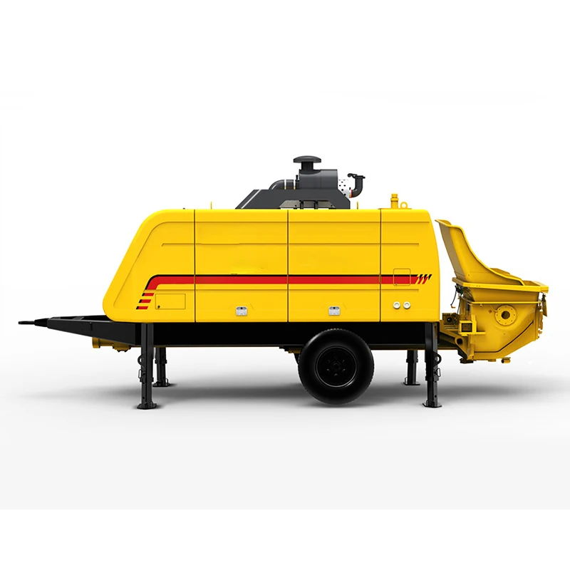 Бетономешалка HBT10020V 100m 3/h 7.4ton от китайского бренда гидравлический бетононасос для прицепа на продажу