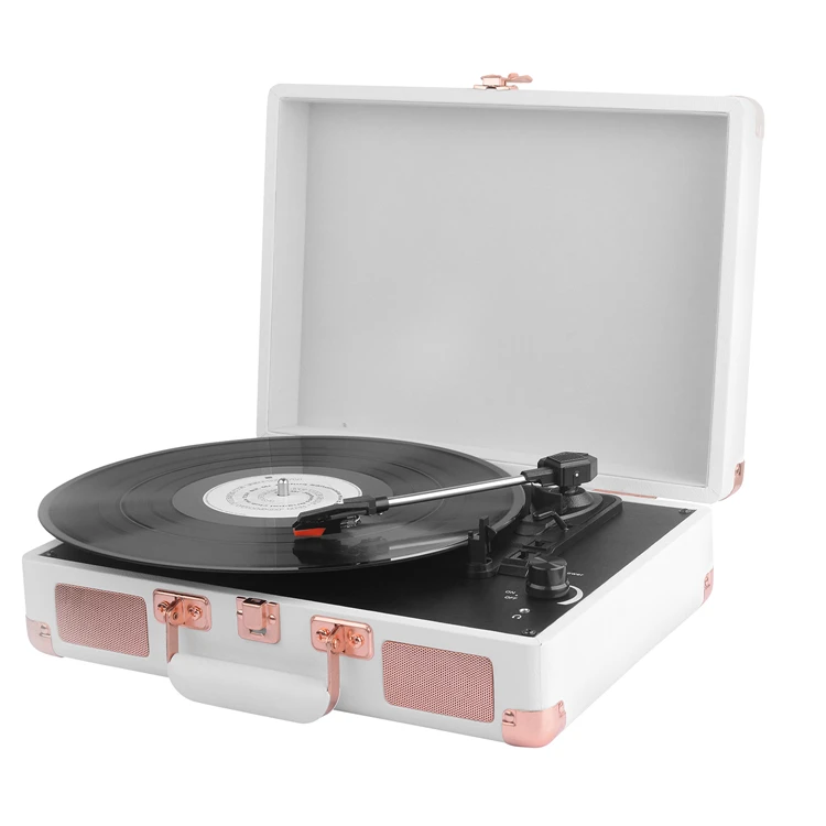 Best price stereo sound music system usb encoding record turntable and cassette player with speakers