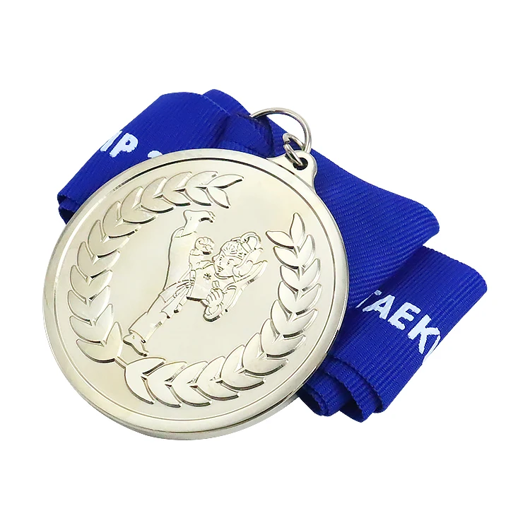 Награда на заказ художественные медали сувенирные по дзюдо серебряная металлическая 3D жесткая медаль тхэквондо