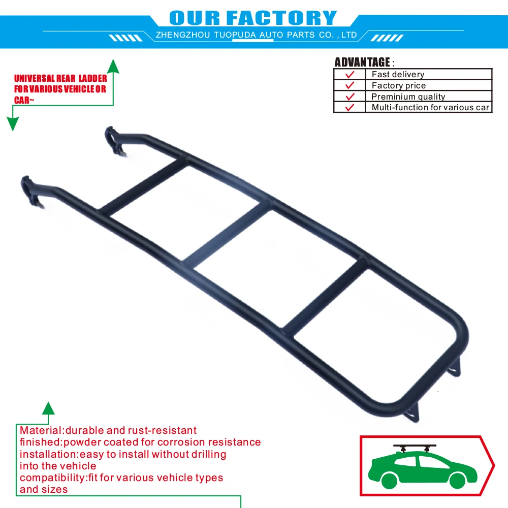 UNIVERSAL FOLDING LADDER UNIVERSAL ROOF RACKS TONNEAU COVERS Heavy Duty Roof Mounted Basket FOR UNIVERSAL CAR OR VEHICLE