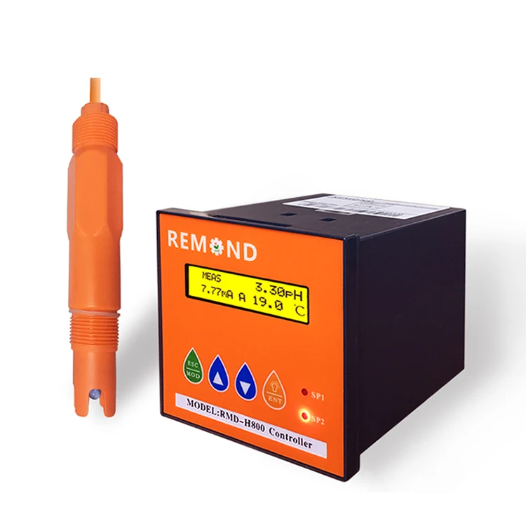 Industrial Strong Acid and Alkali pH Sensor Anti-corrosion pH Electrode Aquarium pH Meter 4-20mA