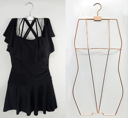 RTS Shop Display Bikini Hanger Ladies Wire Swimwear Body Hanger Gold Swimsuits Hanger