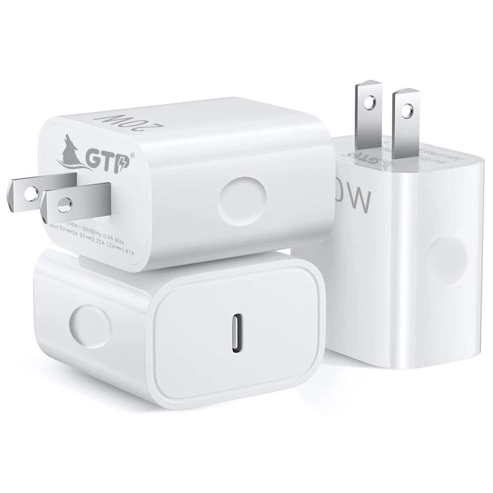 Большая сила портативный мини Usb адаптер питания типа C Pd 20 Вт сетевое быстрое зарядное устройство для iphone 13 Pro Max PD быстрой зарядки