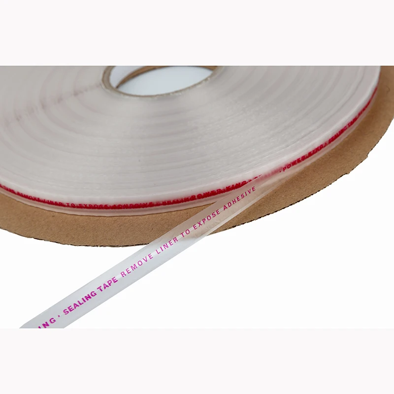 9mm/13mm PE Film Double Side Adhesive Tape Resealable Bag Sealing Tape For Food Grade Tape