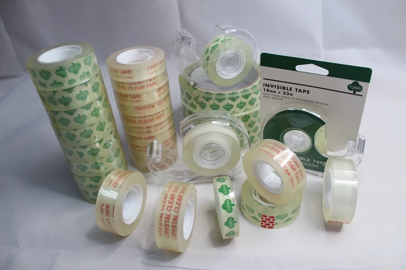 High quality transparent small size BOPP adhesive office school student stationery tape
