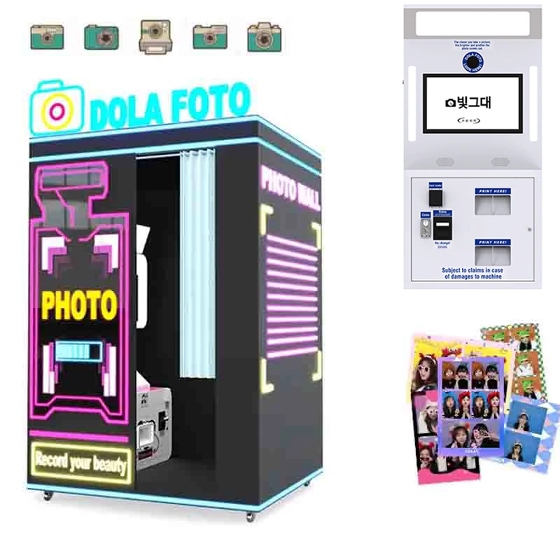 Digital Dual Port Printers Photobooth Backdrop Instant Printer New Polaroid Photo Booth Photography Kits