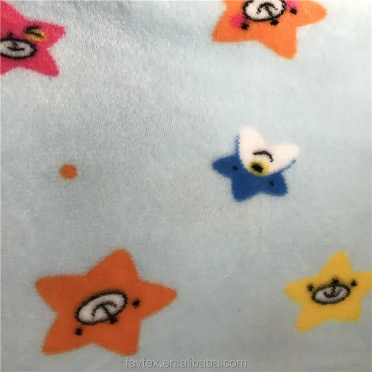 Wholesale 100% Polyester Customized Giraffe/Frog Printed Flannel Fleece Fabric For Nightgown