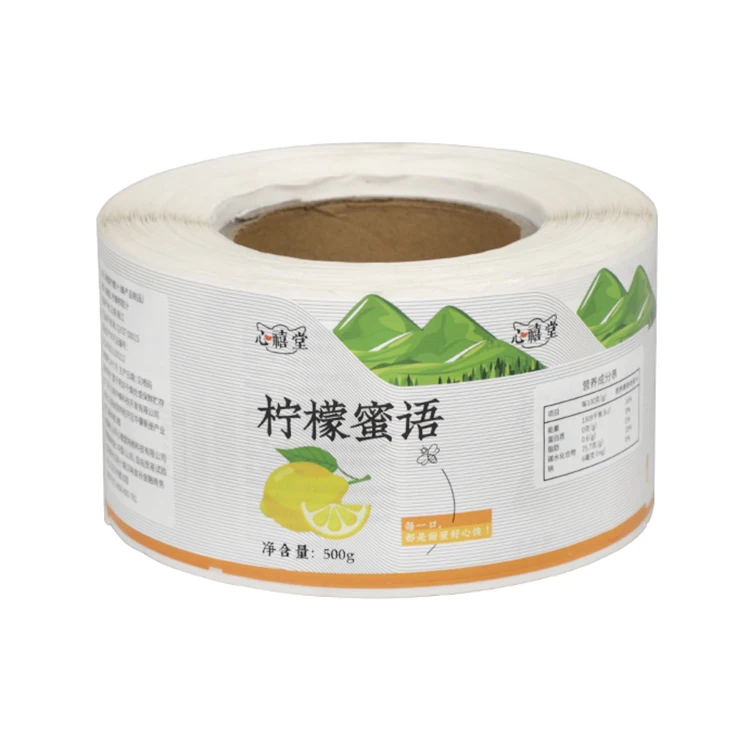 Custom waterproof adhesive printing juice beverage bottle sticker drink label