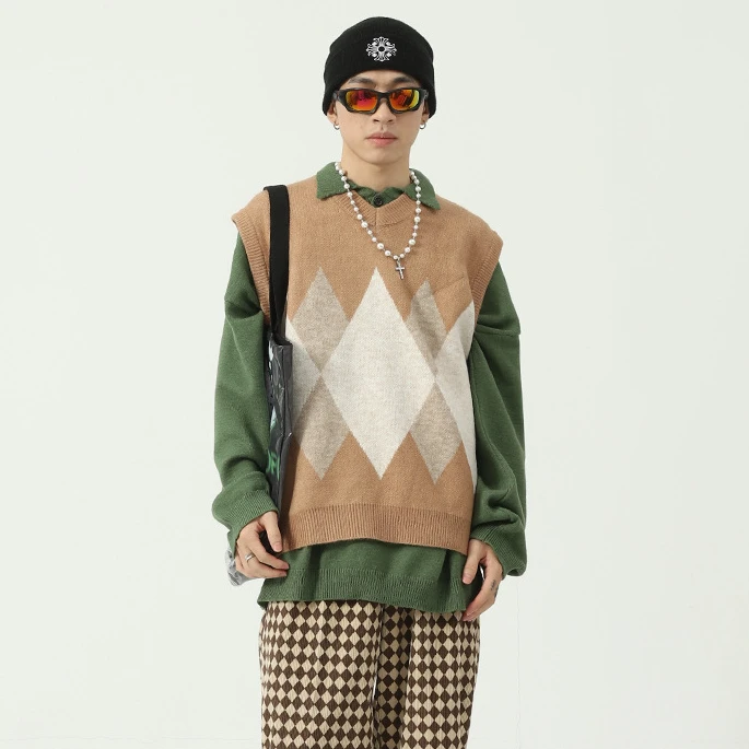 Брендовый v-образный вырез Оптовая Продажа Европейский гольф свитер мужской свитер жилет