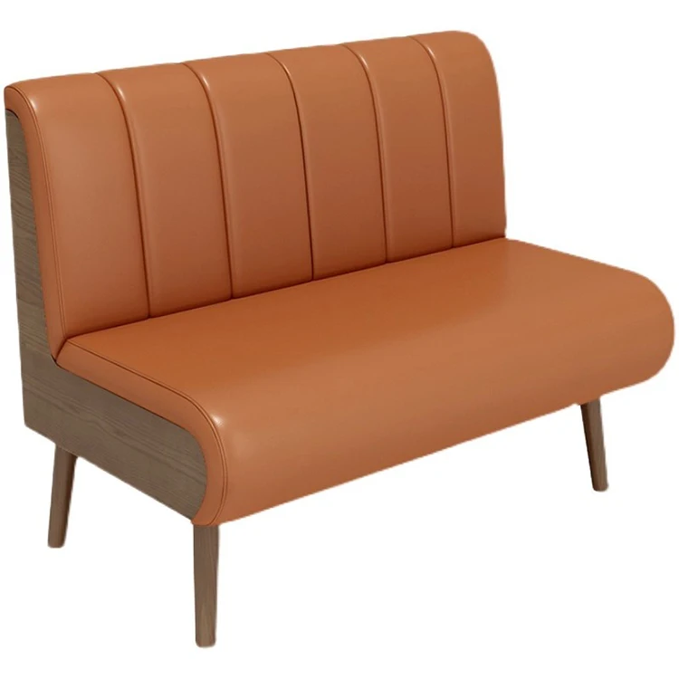 Wholesale Light Luxury Restaurant Furniture Sets Cafe Leather Wood Dining Chair And Table Set Coffee Shop Wooden Booth Seating