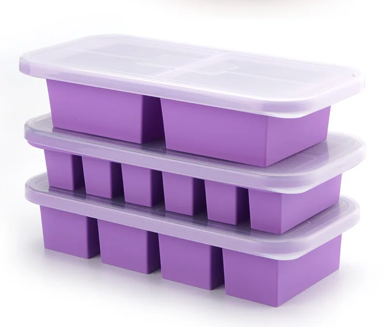 Ice Cube Extra Large Food Storage Container Sustainable OEM ODM Tray Fresh soup food storage silicone Freezing Mold