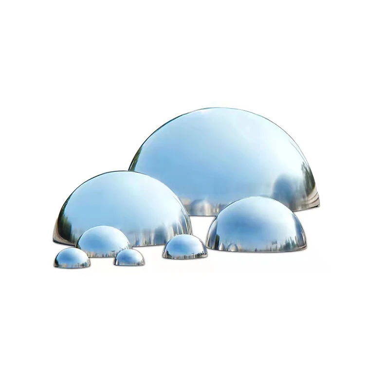 aluminum steel hollow hemisphere ball Decoration Sculpture Steel hemispheres