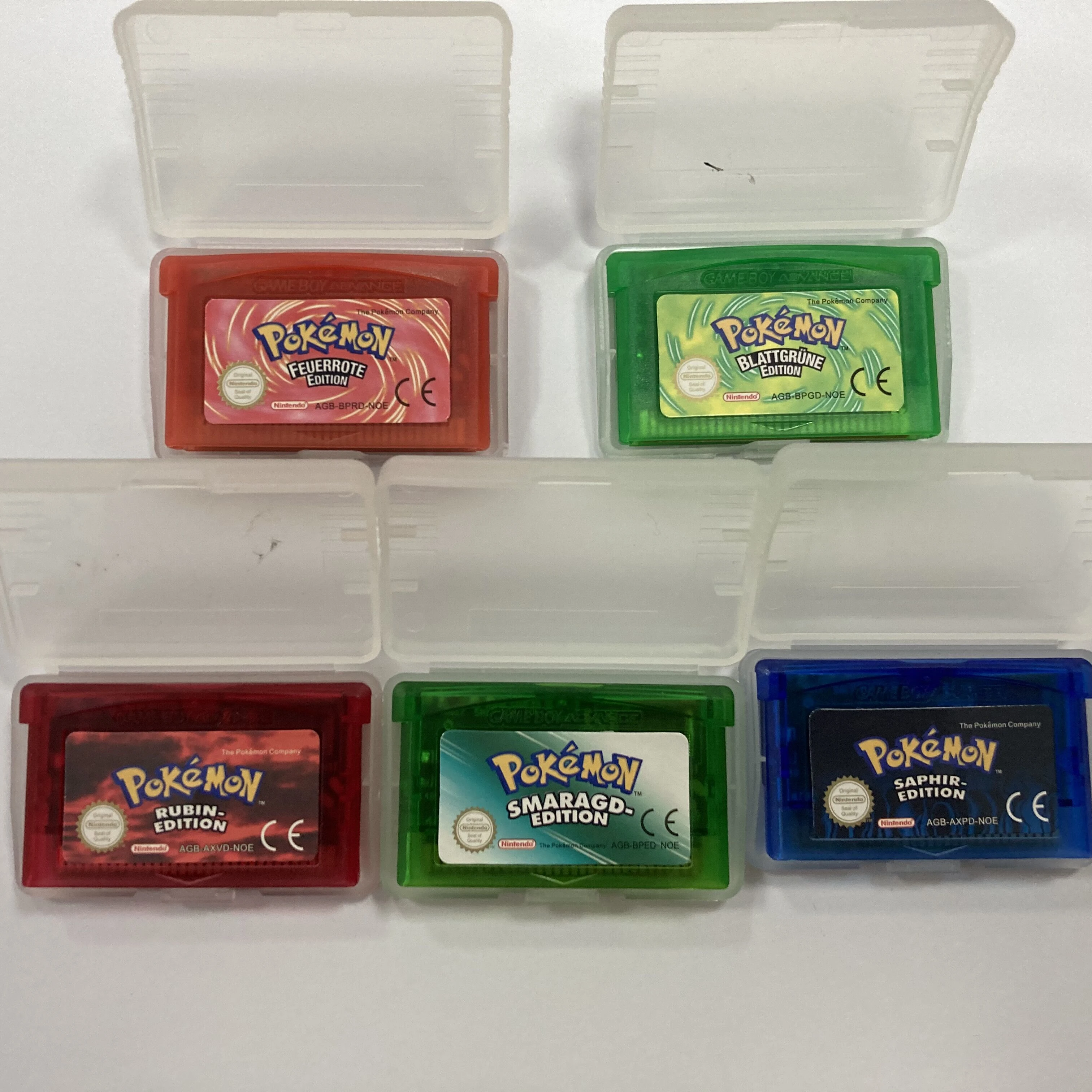 German stickers German language video game card For GBA