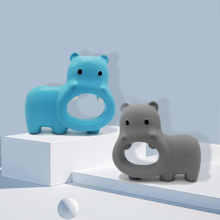 Green Pollution-free Customizable Rubber Hippo Degradable Molar Natural Latex Toys