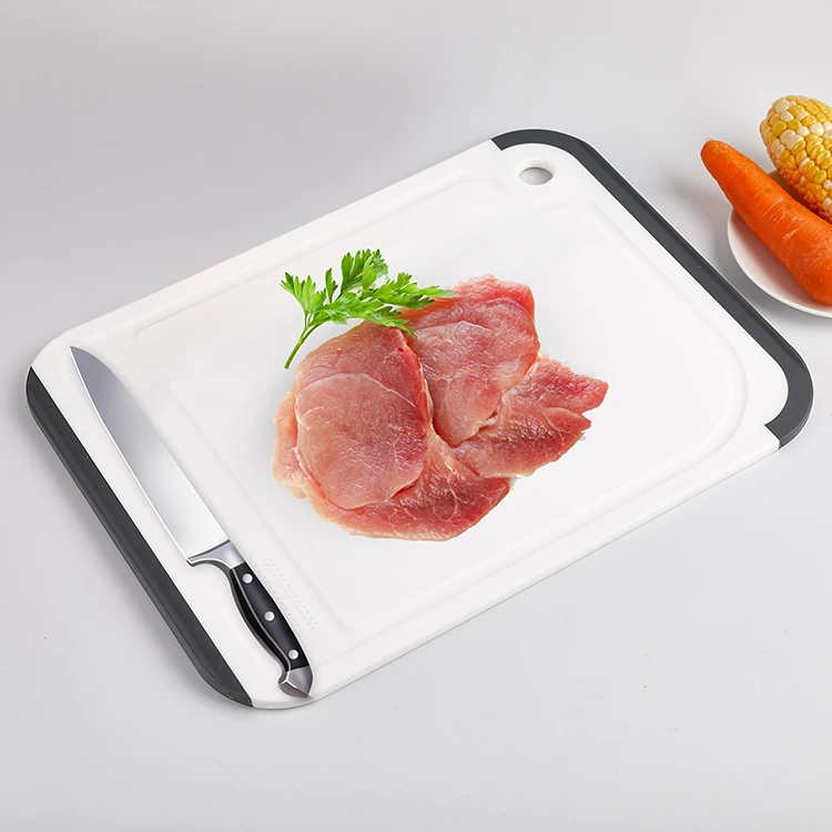
Dishwasher safe Non-Slip Feet and Drip Juice Groove Plastic Chopping Board Cutting Board set 