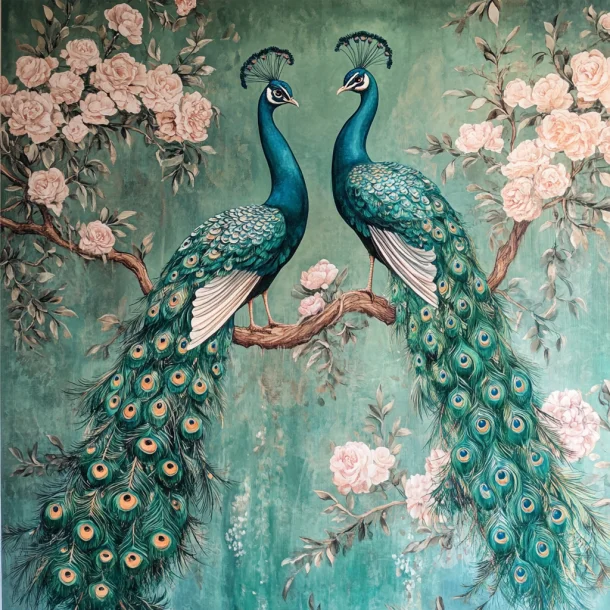 Pink Wallpaper Wholesale Cheap Price Peacock Living Room Bedroom Decor Wall Textile