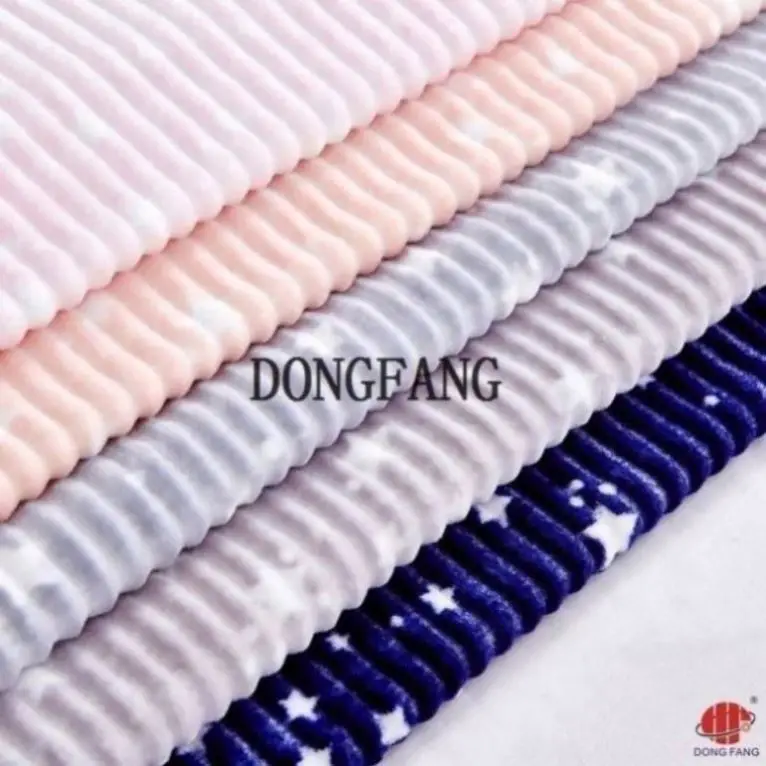 DONGFANG fashion tricot fabrics custom print flannel home textile fabrics with cutting