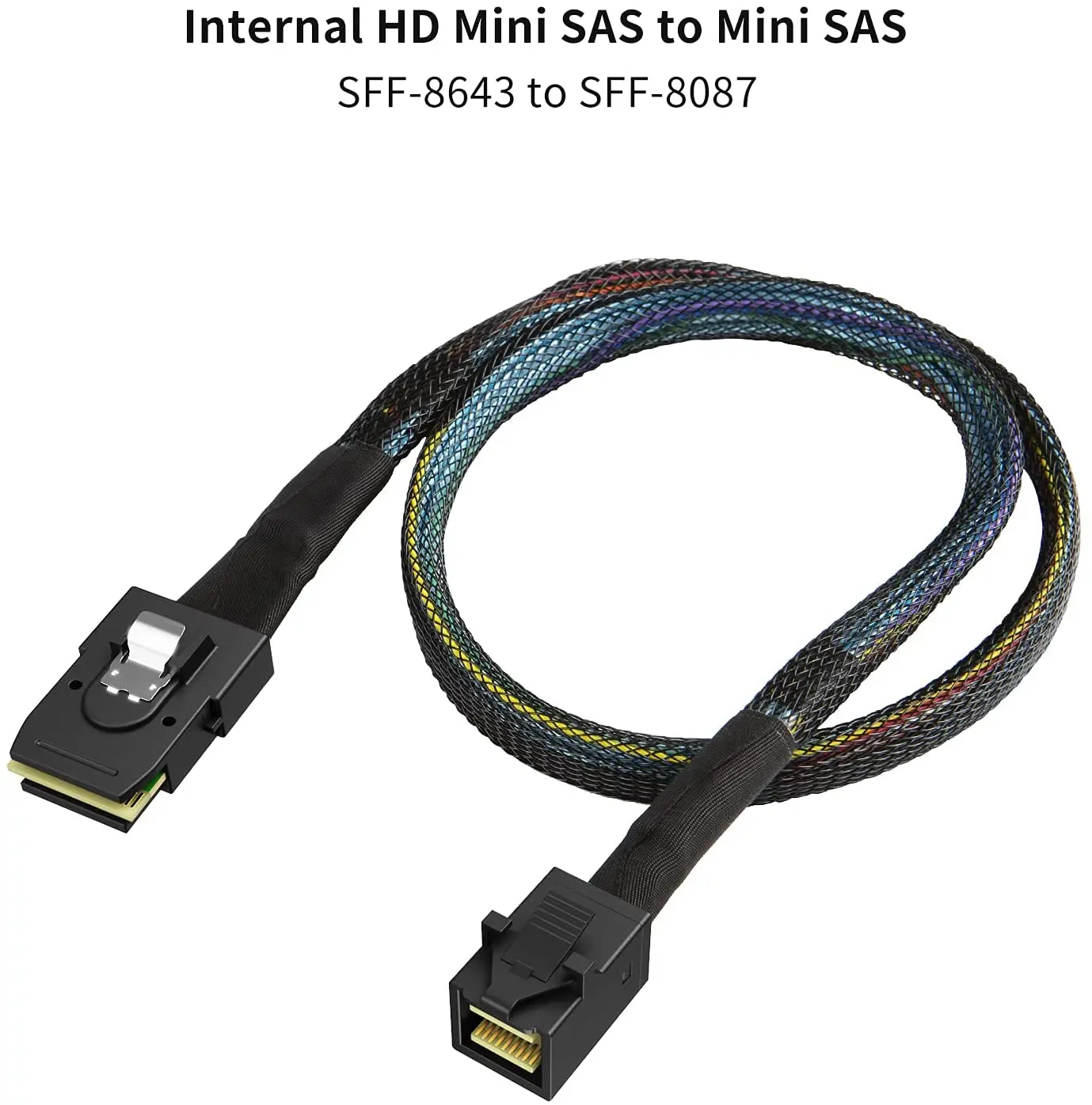 Internal Mini SAS SFF-8643 to Mini SAS 36Pin SFF-8087 HD 12Gbps Data Server Hard Disk Raid Cable