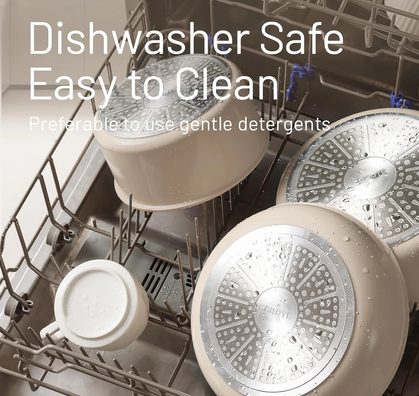 17pcs Detachable Handle Cooking Soup Pots Frying Pan Set Ceramic Nonstick Aluminum Non Stick Cookware Set