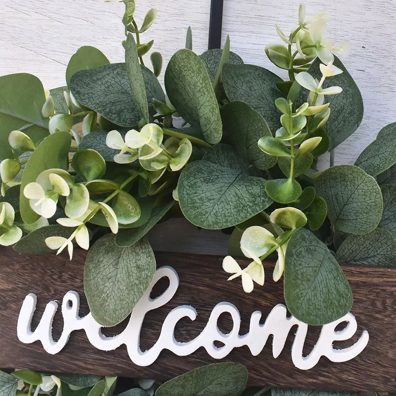 New Style Artificial Leaves Wedding Outdoor Decoration Luxury Eucalyptus Palm Fake Plant Garland