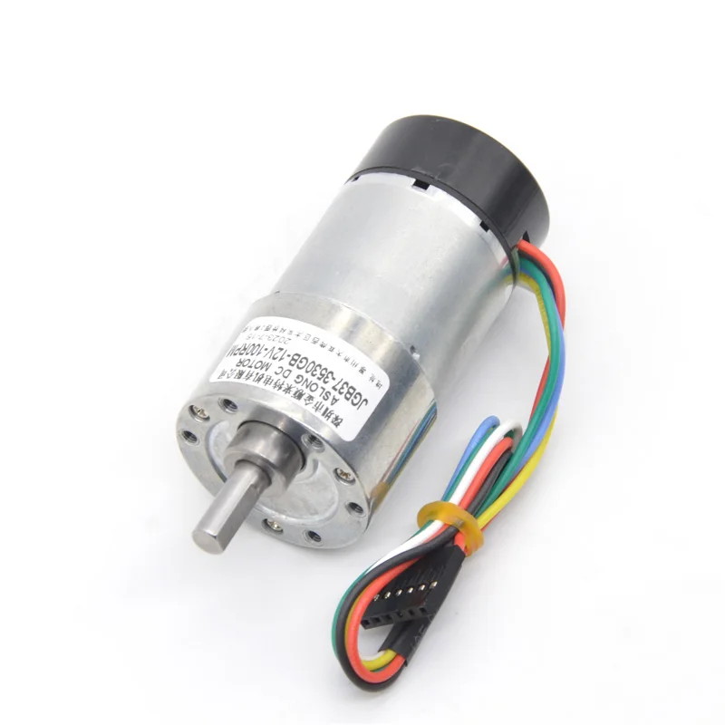 Eccentric shaft output DC motor JGB37-3530GB 12V 37mm high torque micro DC reduction motor with encoder micro motors