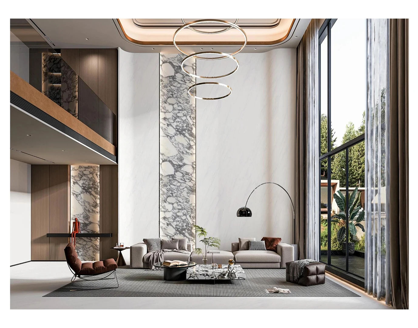 Matte Skin-like Surface Porcelain Wall Panel for Living Room Decoration 2400X1200X9mm White Color Series