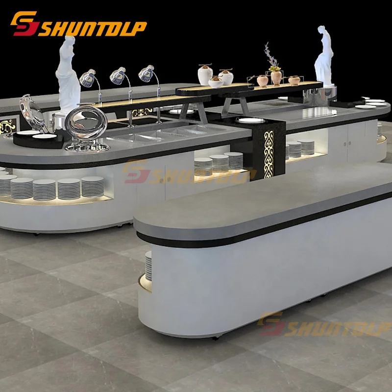 Роскошный коммерческий комбинированный стол для салата буфета бара витрина холодильник современный отеля буфет суши счетчик оборудование дизайн