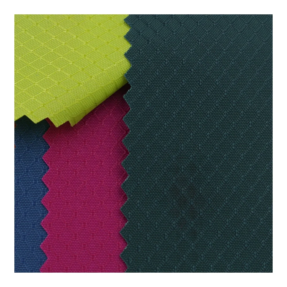 High density 210D prismatic grid nylon fabric with PU cover