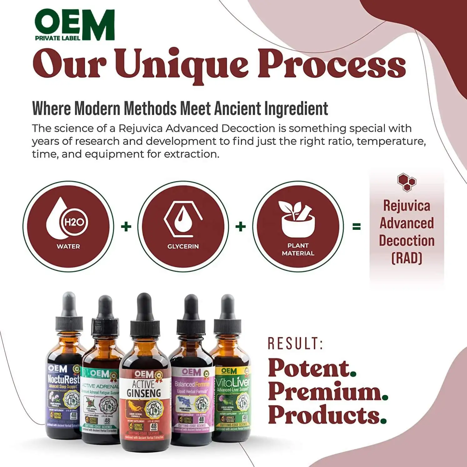 Custom Label Korean Red Ginseng Powder Ginseng Korean Red Panax Ginseng Liquid Drops Supports Healthy Energy, Vitality, Mood