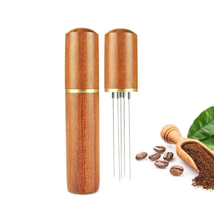 Rosewood Handle Needle Type Distributor Professional EWDT Distribution Tool for Barista