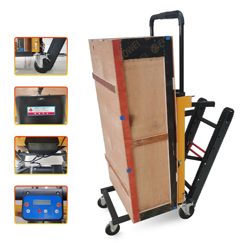 Excellent hotselling electric stair climbing trolley power chair stair climber solid wheel for stair climbing trolley