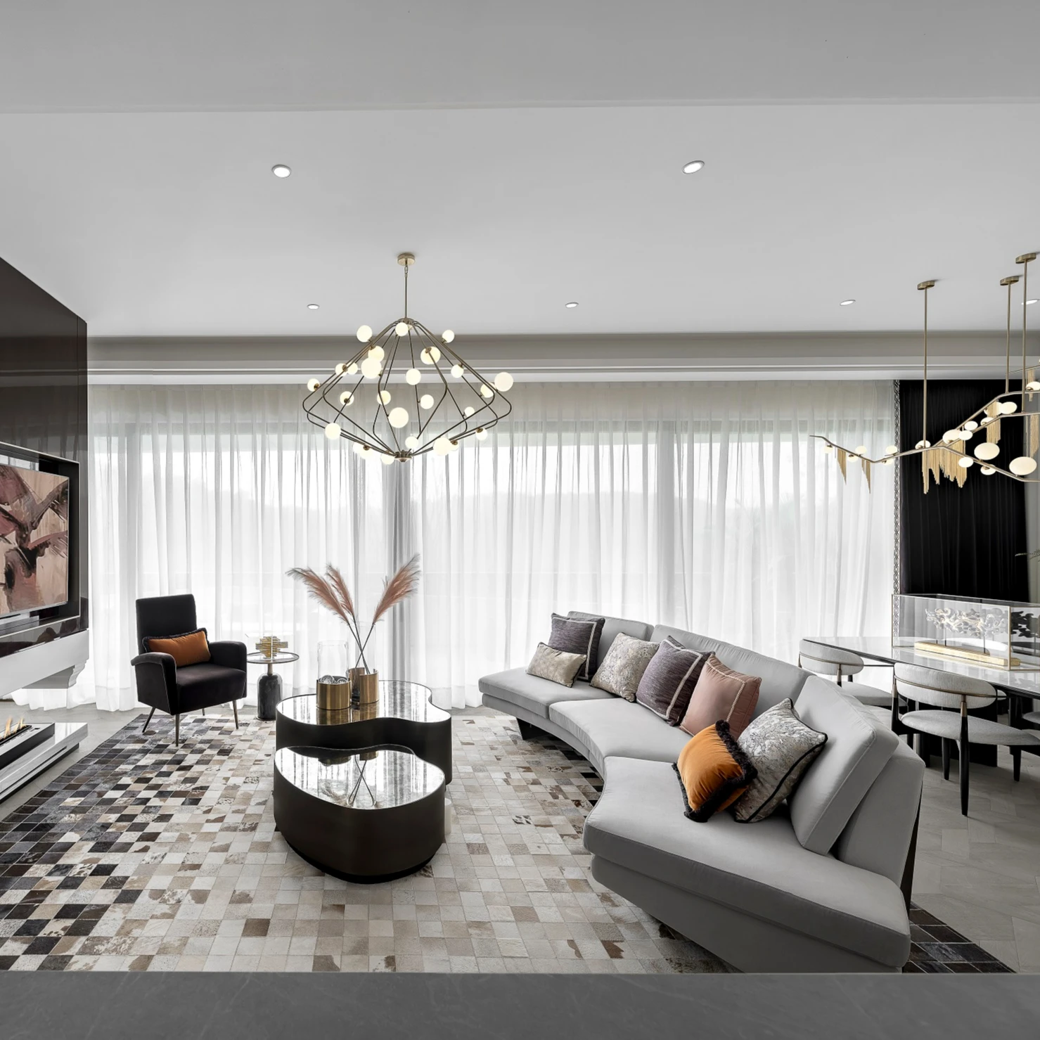 Услуги дизайна интерьера вилла 3D под заказ в стиле рококо для дома роскошь Макс время тренда современное программное обеспечение фотошоп оригинальный тип Real Gua