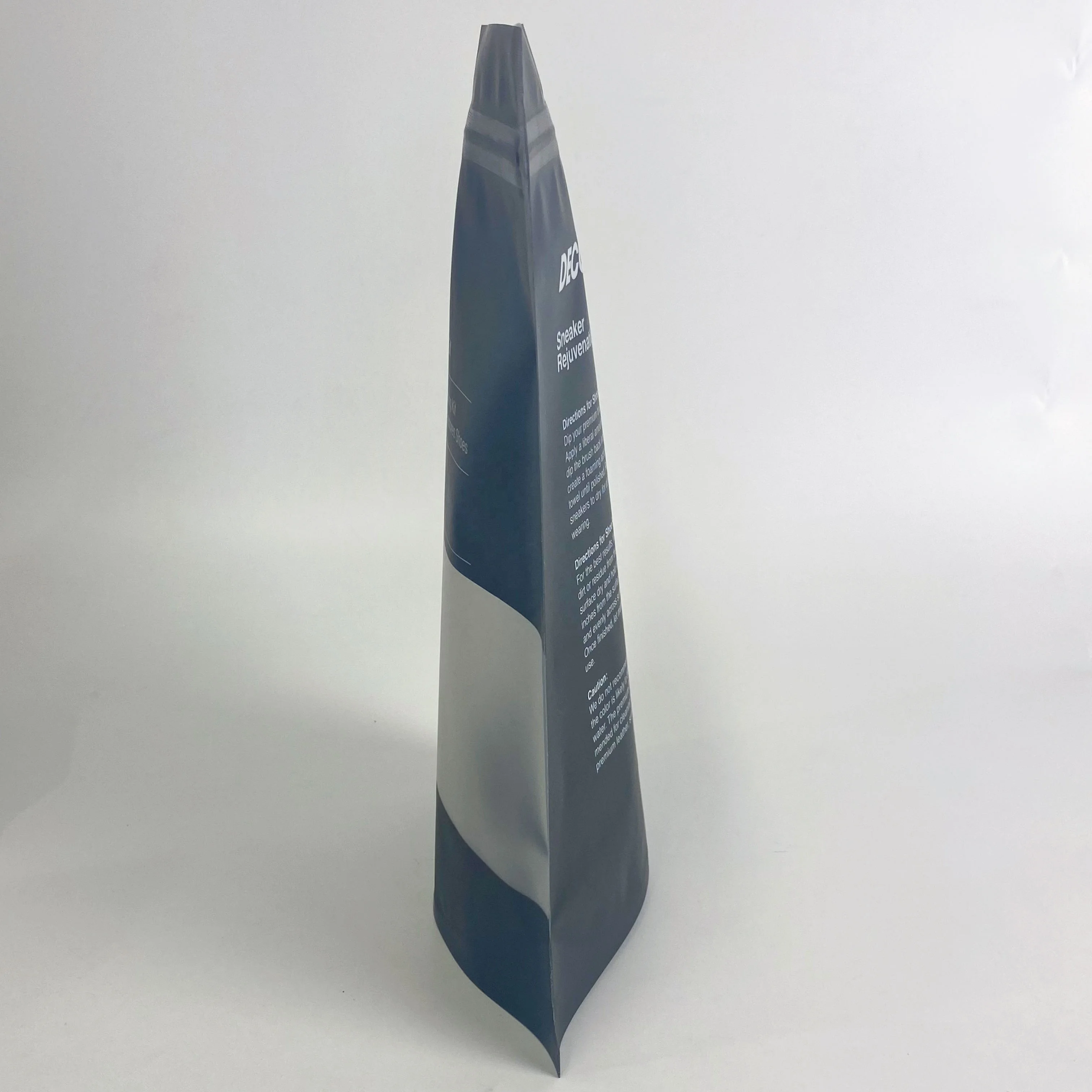 Custom printed waterproof plastic bag stand up zipper sneaker kit pouch with clear window