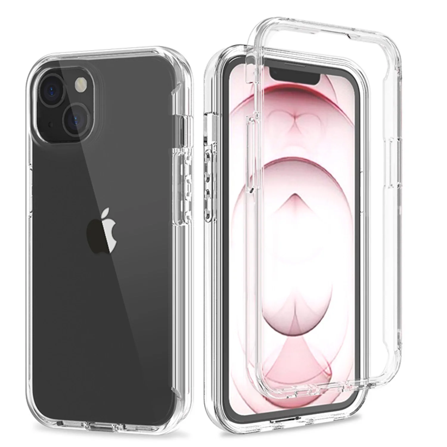 Hot Sale 360 Degree Full Protection Pet Front and PC Back Case with Smooth Touch Screen Protector for iPhone 13 pro max 13mini