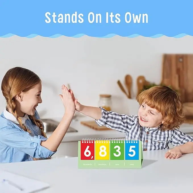 Fraction Flip Chart  Freestanding Flip Chat with Fraction/Decimal/Percentage/Shape/Name/Animals All Fractions From 1-10