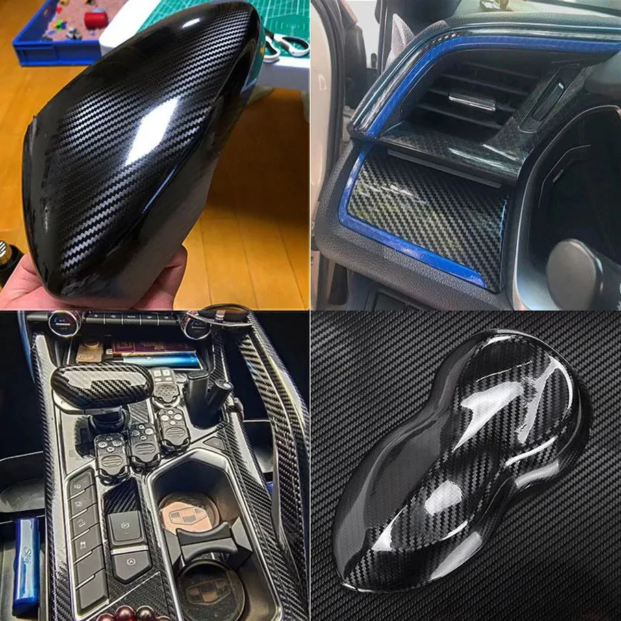 2D 3D 4D 5D 6D Carbon Fiber Vinyl Wrap Film Waterproof Car Stickers Console Computer Laptop Skin Auto Motorcycle Accessories