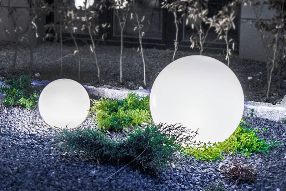
Outdoor Warm Cold White Garden Path Waterproof Round Ball Light Yard Lawn Road Spot Landscape 