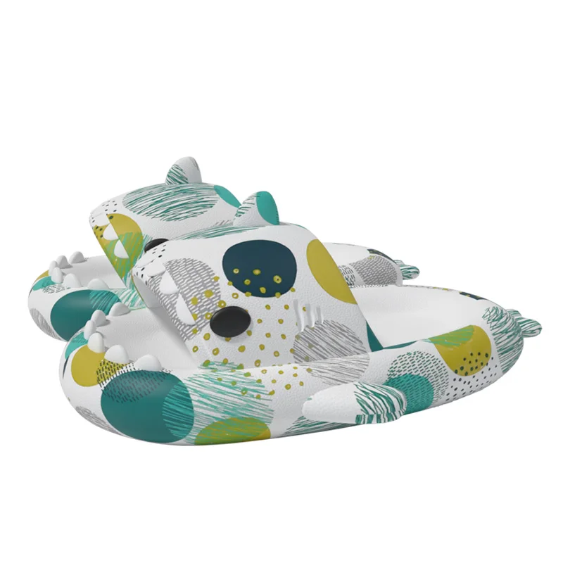Summer Love Shark Slippers Family Non-slip Cartoon Thick Soft Sole Couple Slippers For Women Outdoor Home Beach Shark Slippers