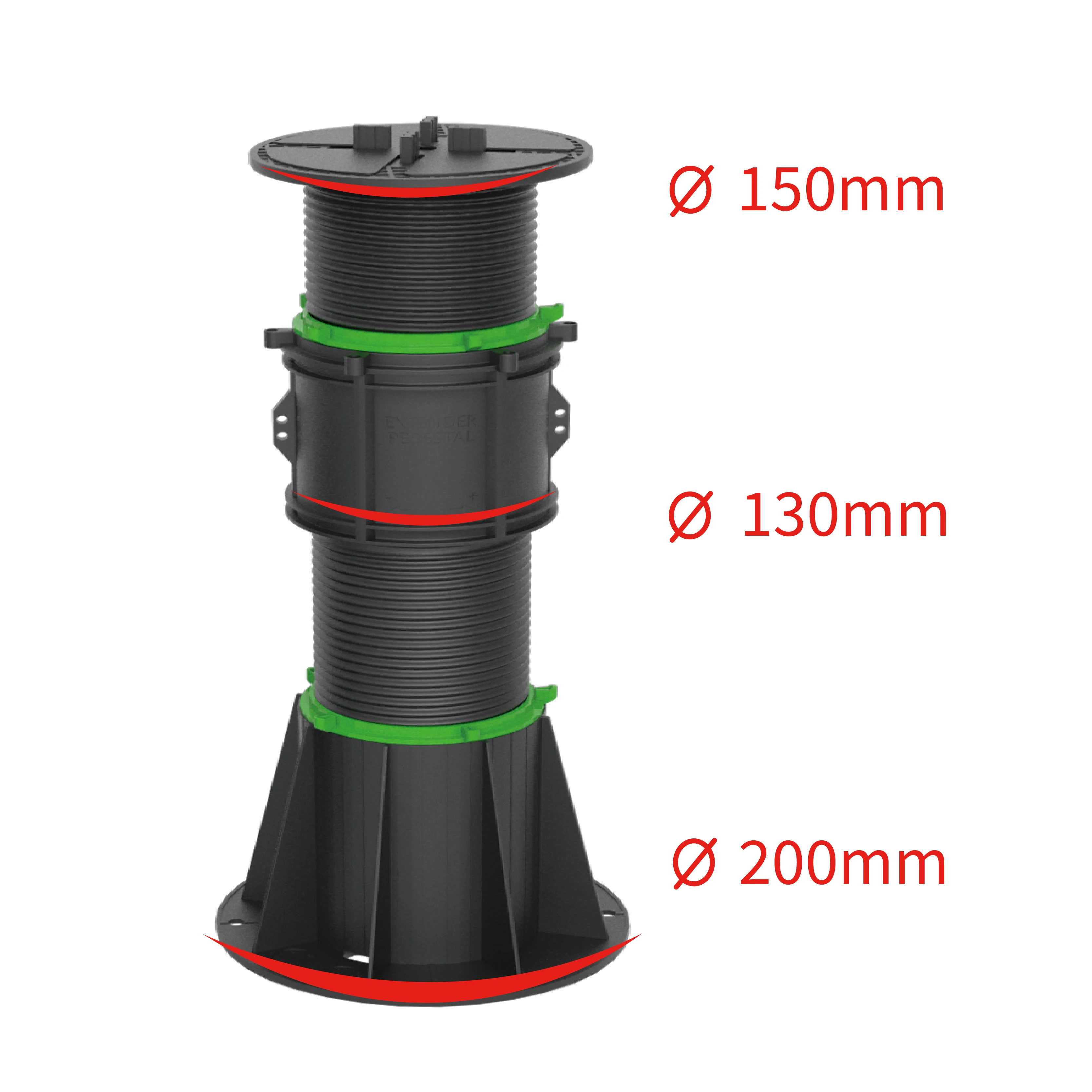 JNZ Factory Direct Selling Outdoor Plastic Adjustable Decking Pedestal High Quality Decking Risers Adjustable Pedestal