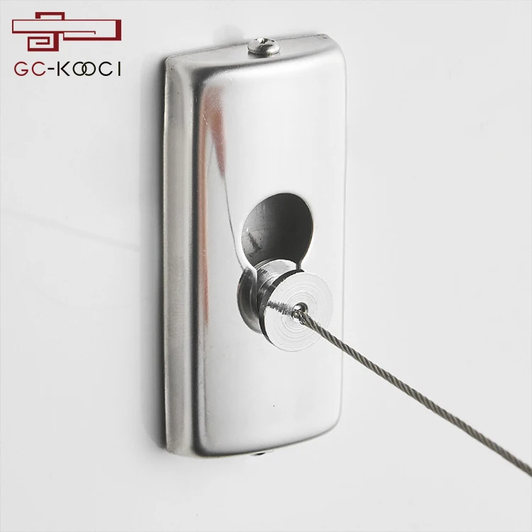 Invisible 304 stainless steel clothesline retractable clothes line drying quilt clothesline wall hanging punch-free