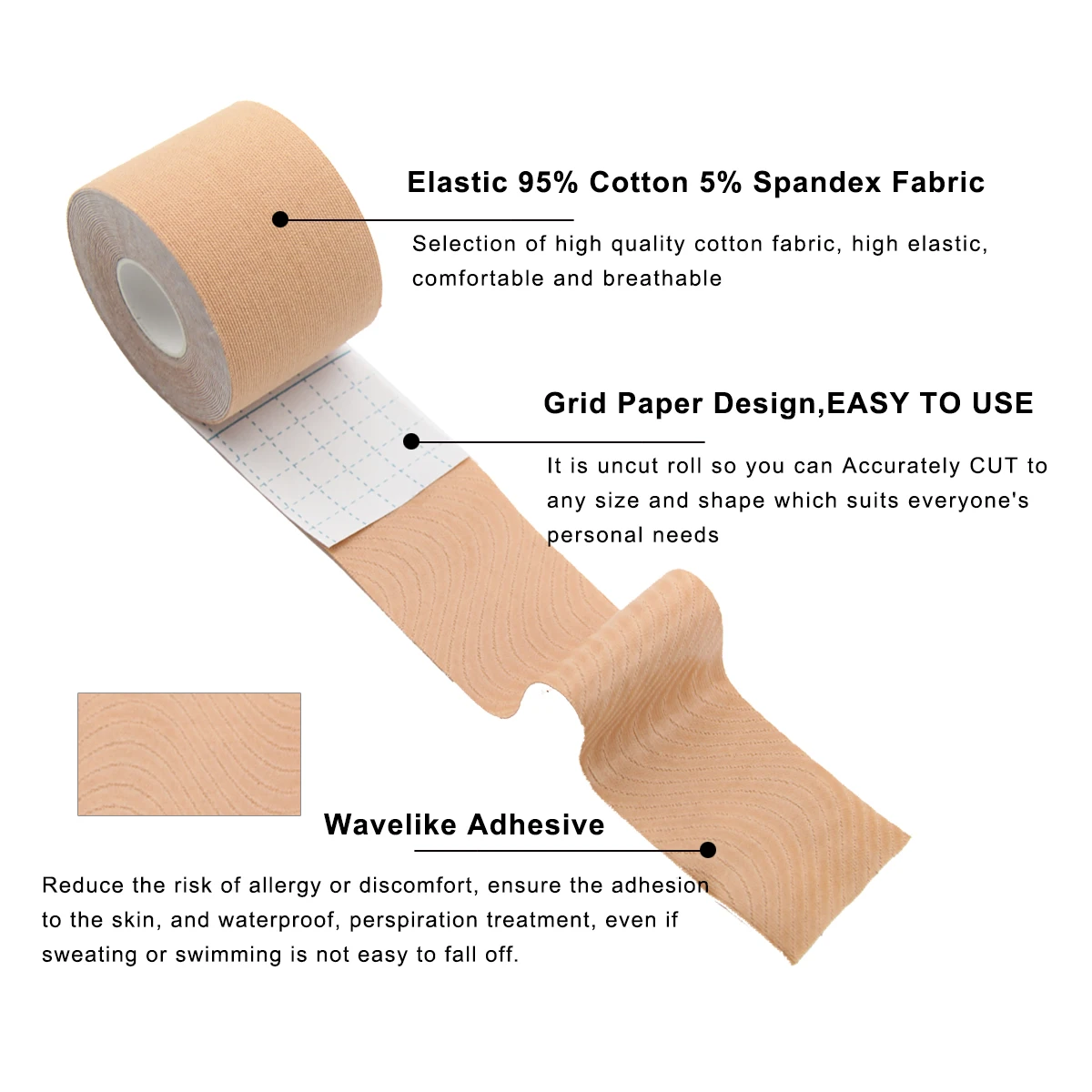 Cotton Elastic Sports Muscle Kinesiotape Athletic Kinesiology Tape
