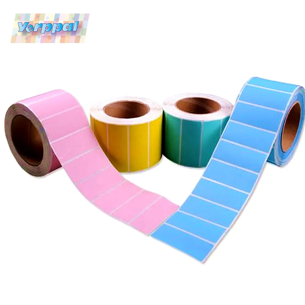 Colorful Custom Logo Direct Thermal Self Adhesive Paper Shipping Label  CMYK Blank Waterproof Printing Barcode Sticker