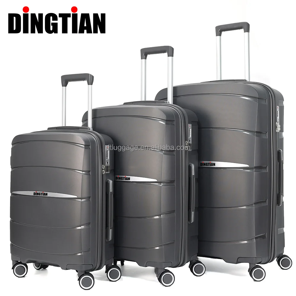 2023 New Type Design PP Luggage Wholesale Trolley Suitcase Expandable PP Carry On Bag 20 24 28inch