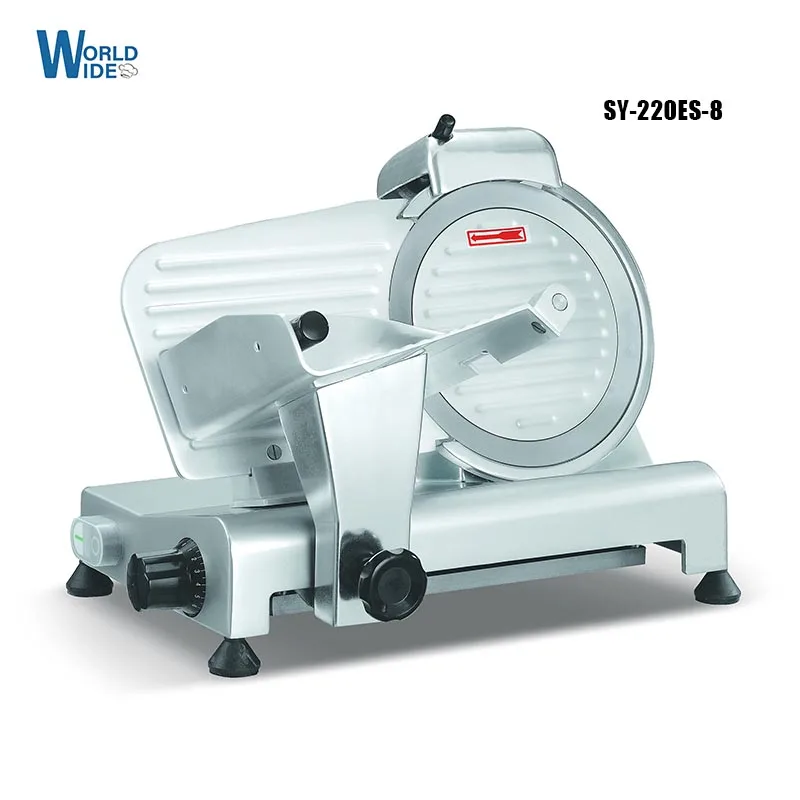 Electric Commercial Home Hotel Use SY-220ES-8 Semi Automatic Electrical Meta l Meat Slicer for Slicing