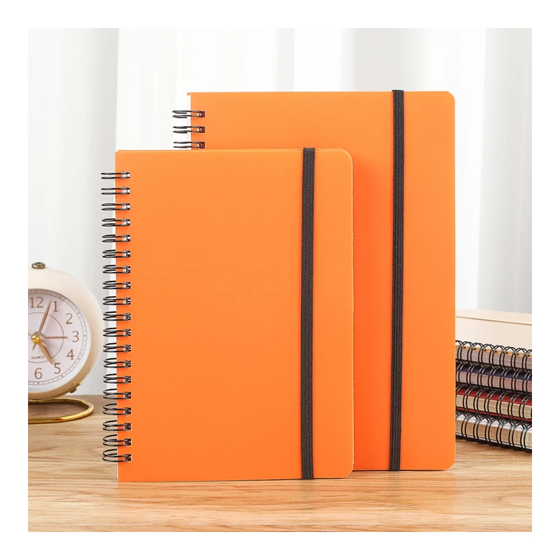 PP Cover Coil A5 Business Office Line Notepad Gift Student Class Spiral Transparent Plastic Cover Custom Inner Page Notebook