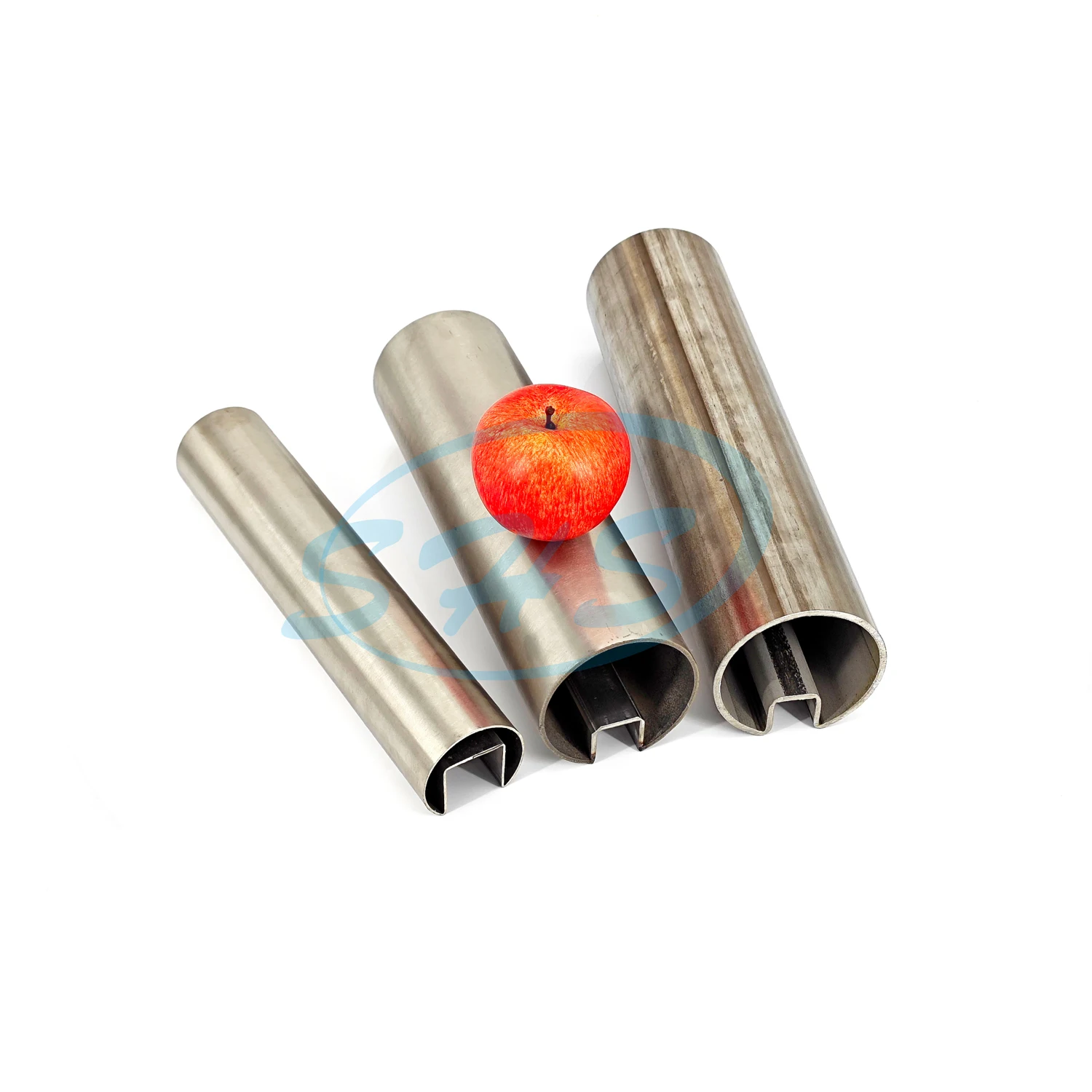 TP304 316stainless grooved pipe Dia 3.5 inch tube with single groove & polishing surface 88.9x4.0x(slot 25x22x25) for handrail