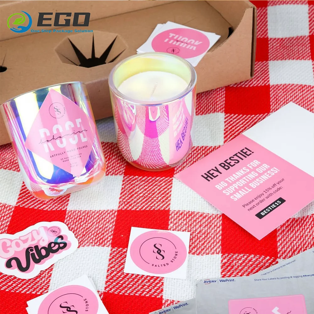 Eco-friendly Mailer Box Set For Glass Custom Kraft Paper Handmade Wax Luxury Candle Glass Jar Box Shipping Packaging For Gift