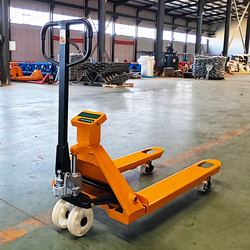 Manual hydraulic pallet truck with scale and printer 2000kg 2500kg hand hydraulic lifter hand pallet jack weigh scale